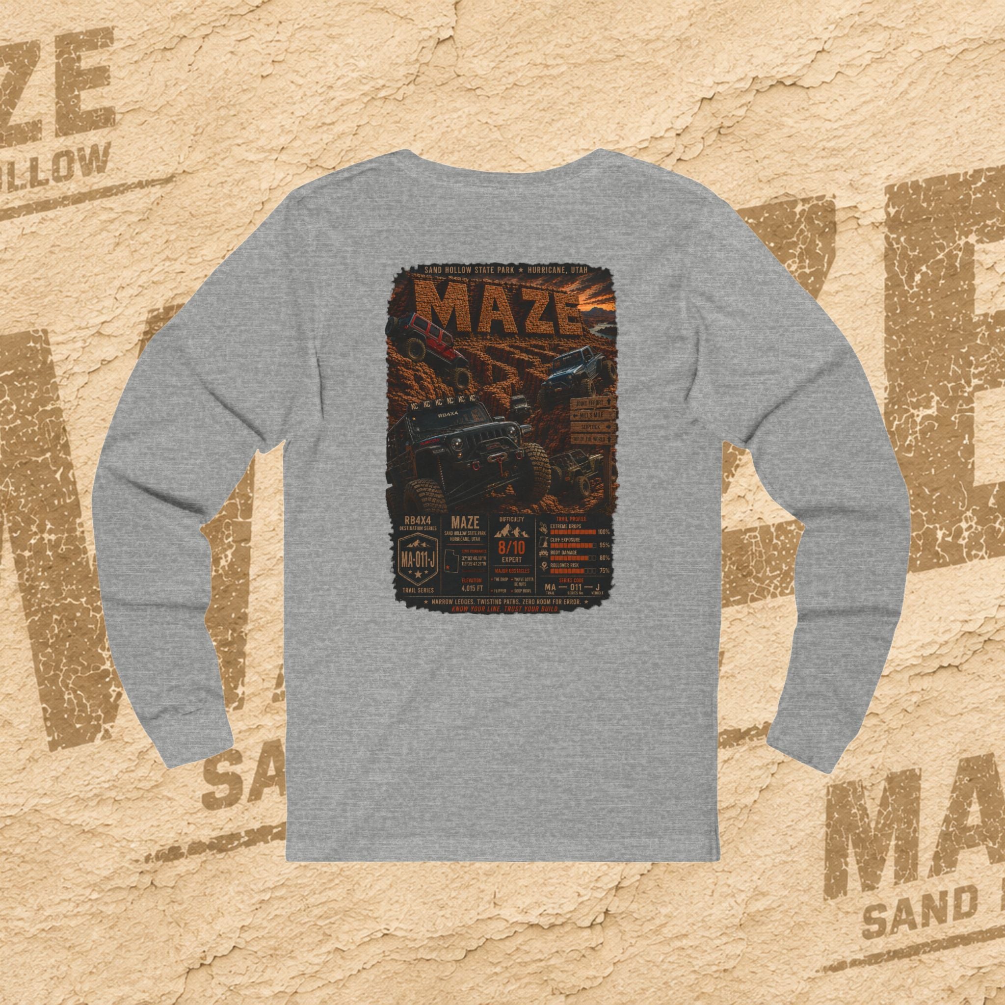 RB4x4 MAZE – Sand Hollow, Utah | Unisex Long Sleeve