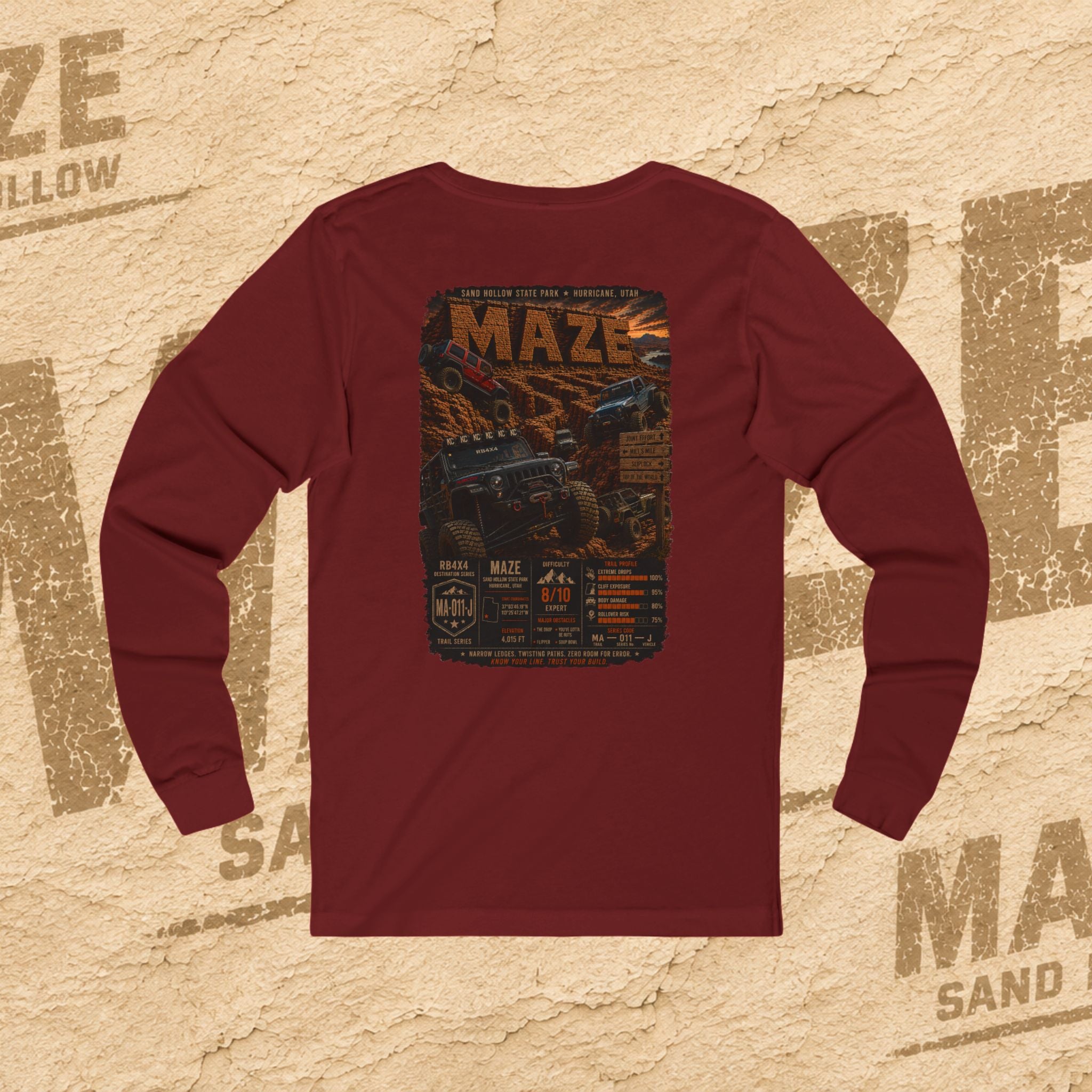 RB4x4 MAZE – Sand Hollow, Utah | Unisex Long Sleeve
