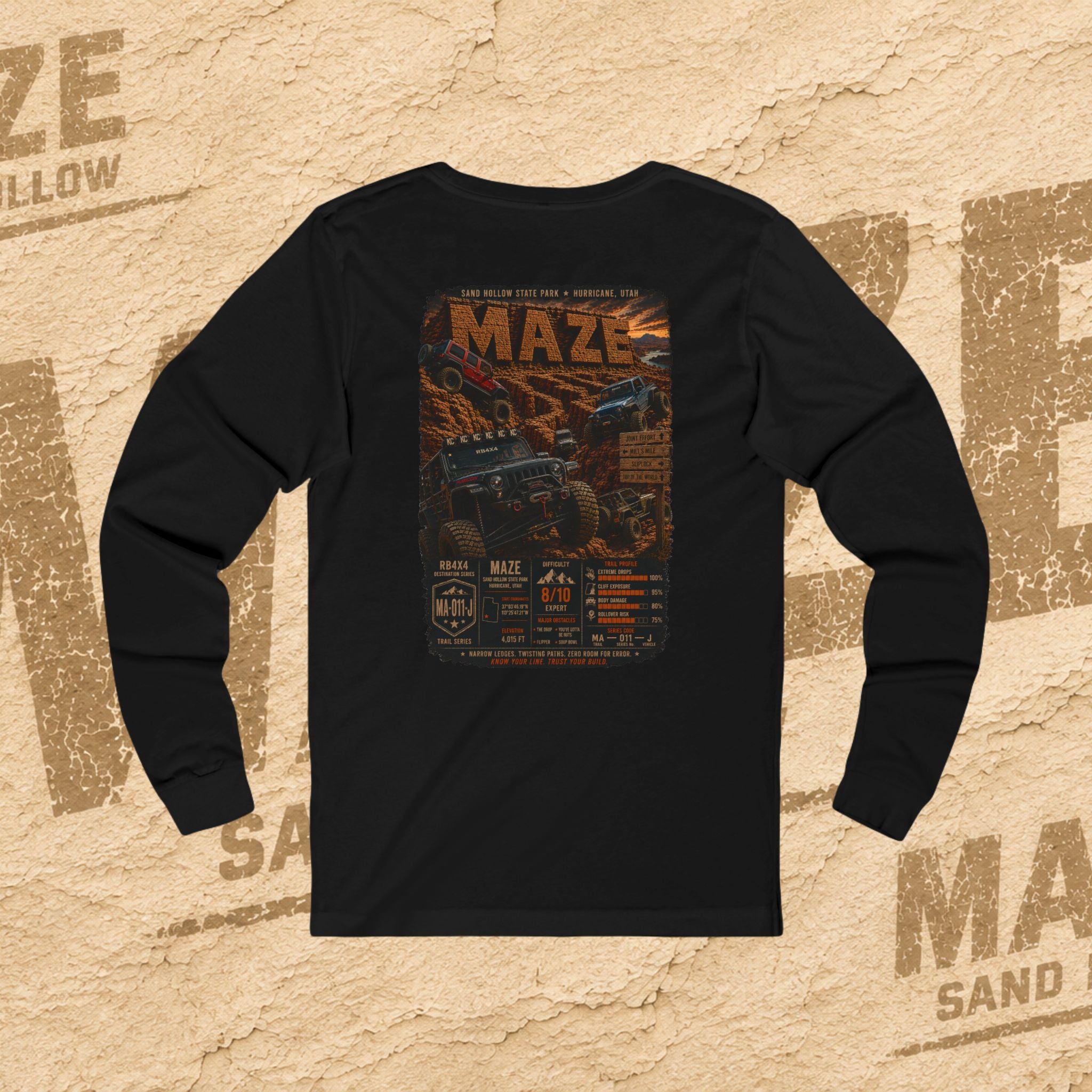 RB4x4 MAZE – Sand Hollow, Utah | Unisex Long Sleeve