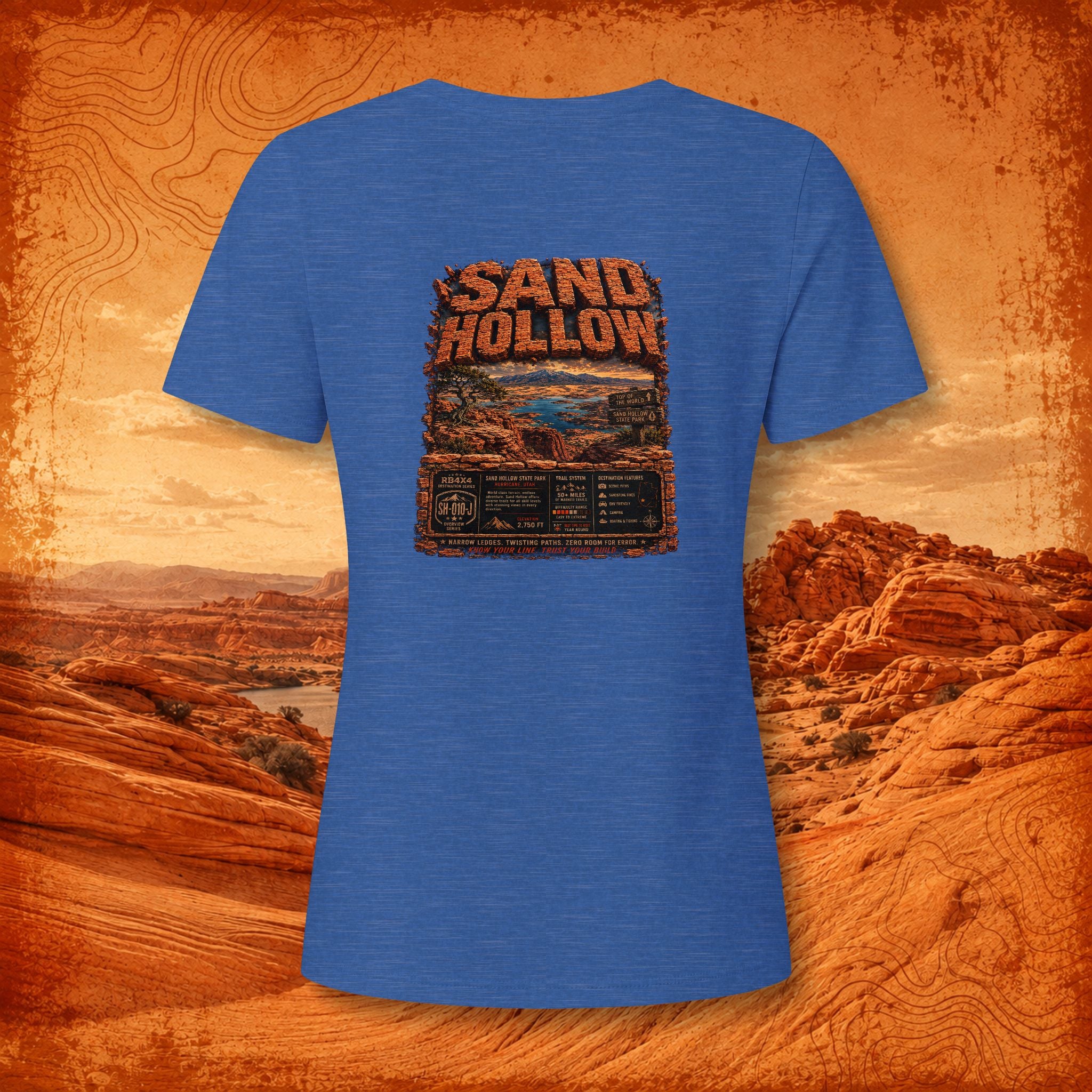 RB4x4 Sand Hollow Utah Women's V-Neck