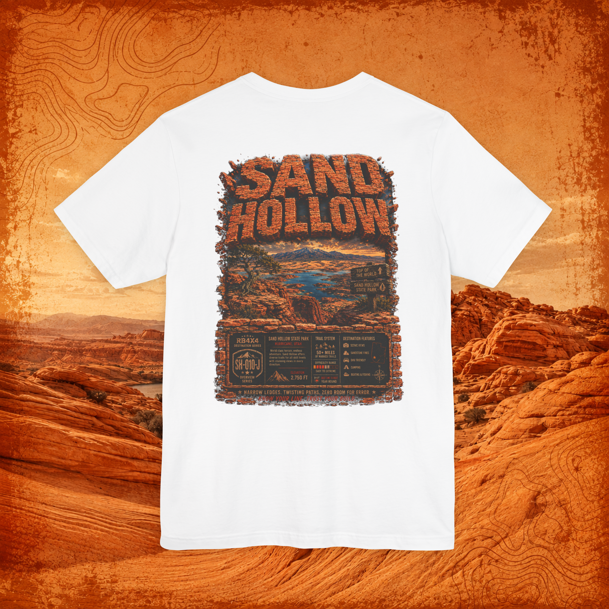 RB4x4 Sand Hollow Utah Men's Premium Tee