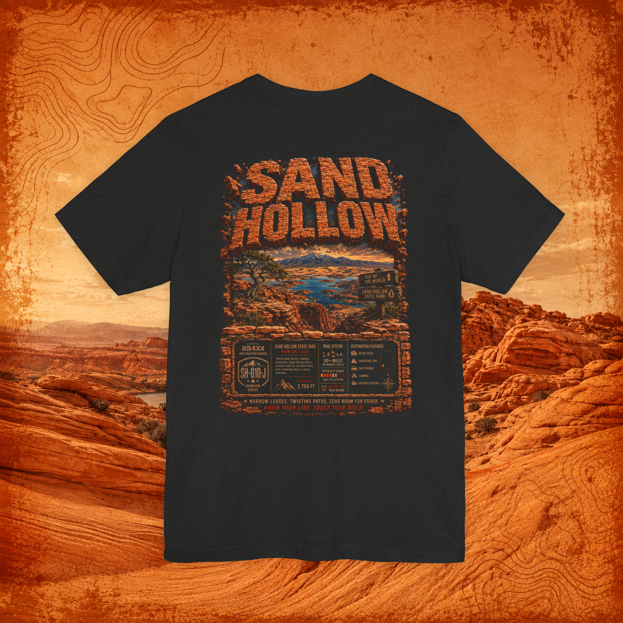 RB4x4 Sand Hollow Utah Men's Premium Tee