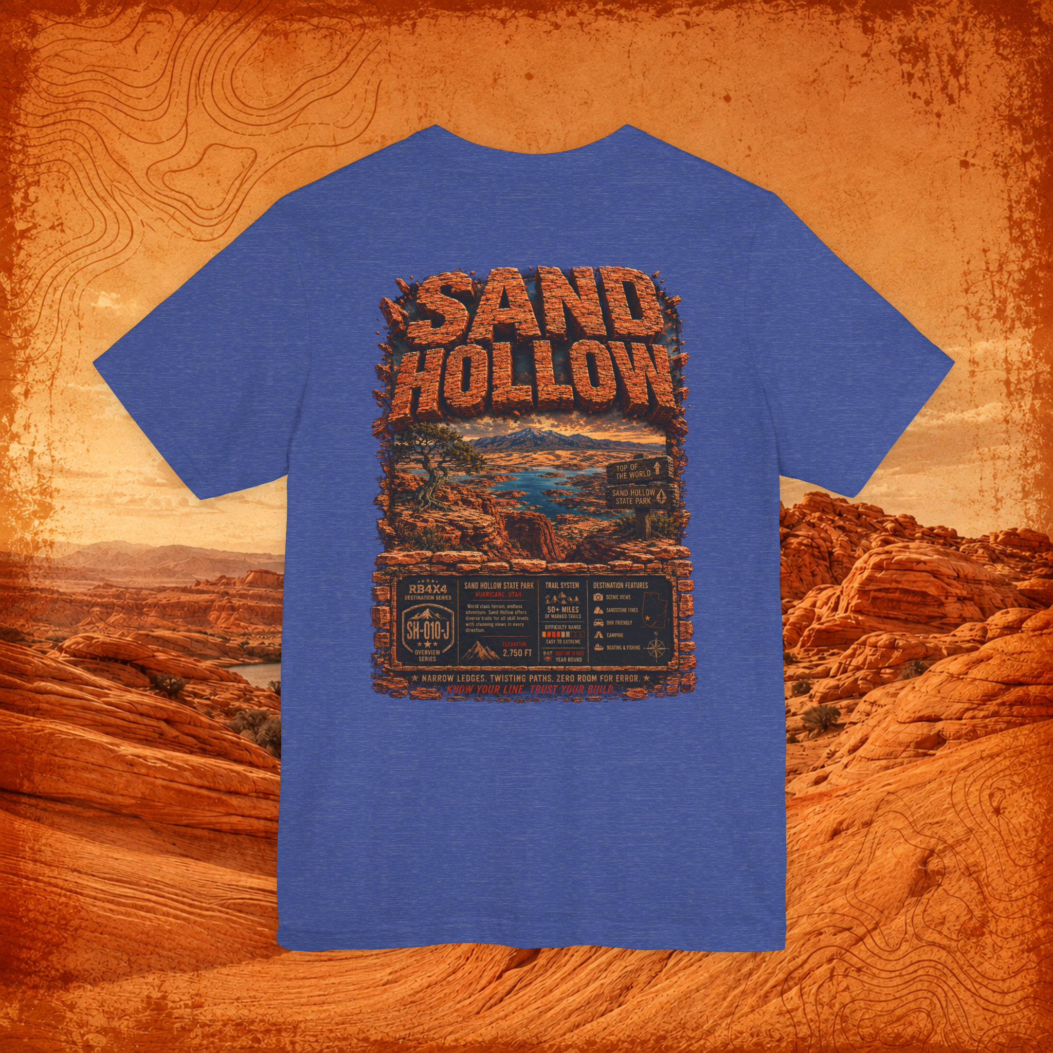 RB4x4 Sand Hollow Utah Men's Premium Tee