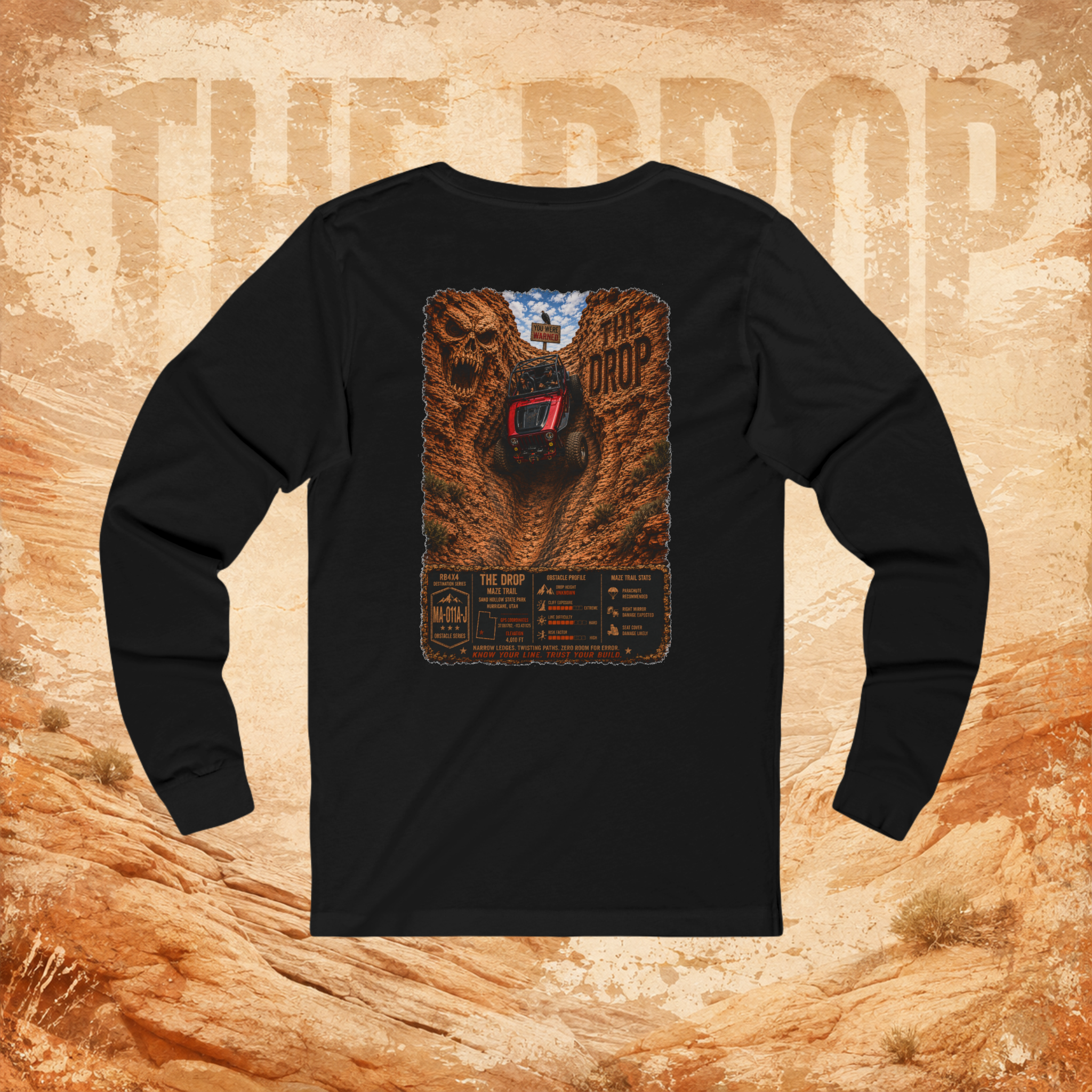RB4x4 The Drop – The Maze | Sand Hollow Utah Unisex Long Sleeve
