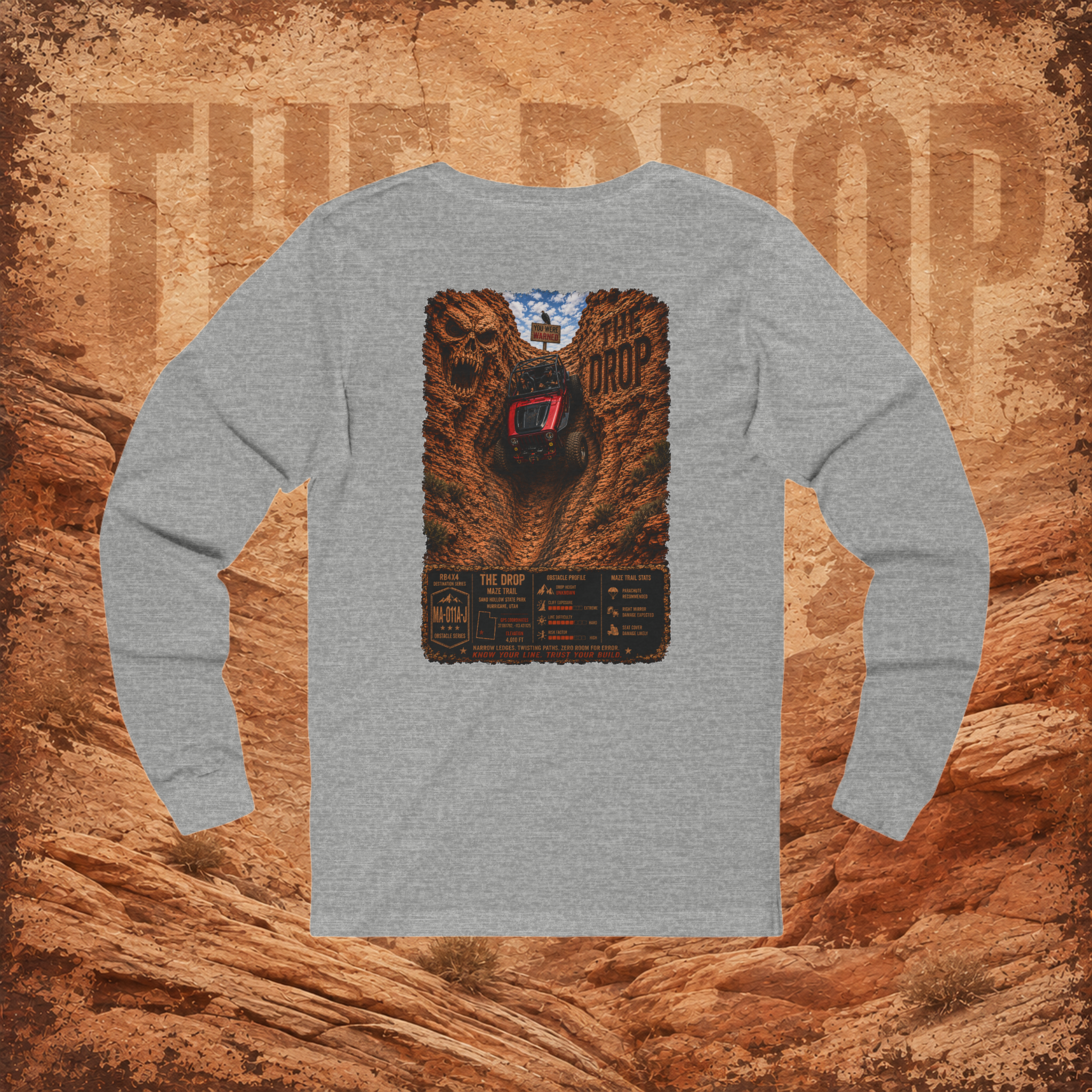 RB4x4 The Drop – The Maze | Sand Hollow Utah Unisex Long Sleeve