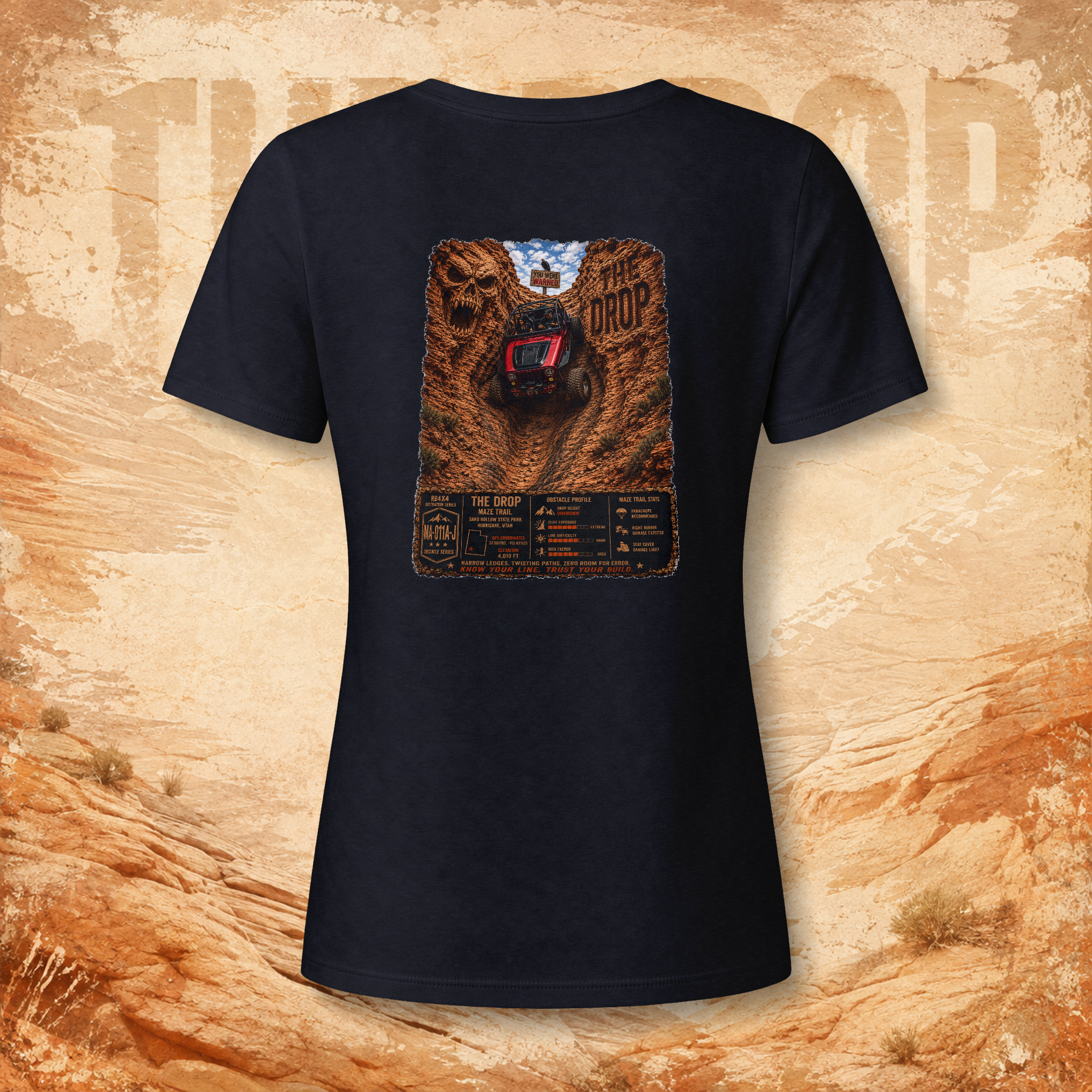 RB4x4 The Drop – The Maze | Sand Hollow Utah Women’s V-Neck