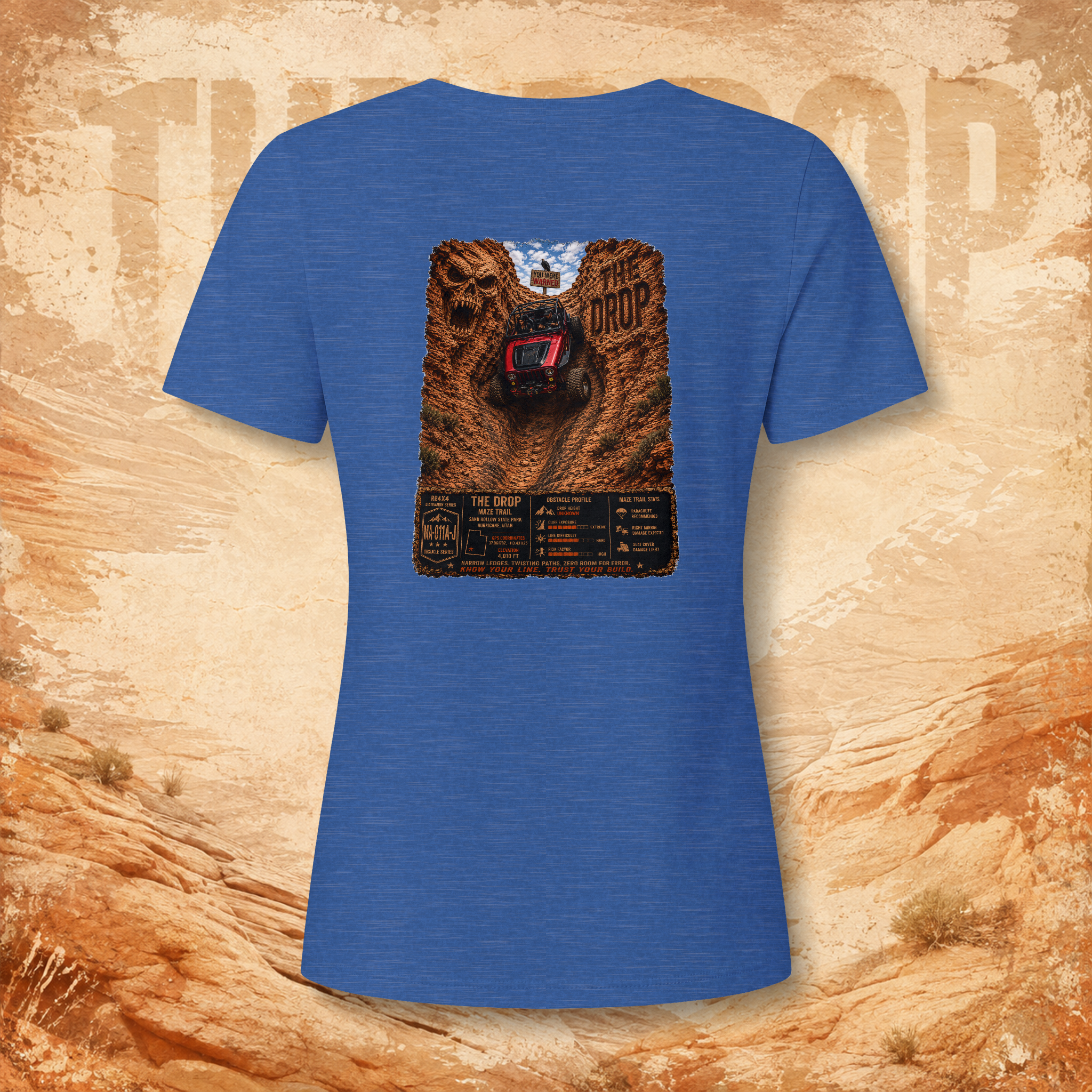 RB4x4 The Drop – The Maze | Sand Hollow Utah Women’s V-Neck