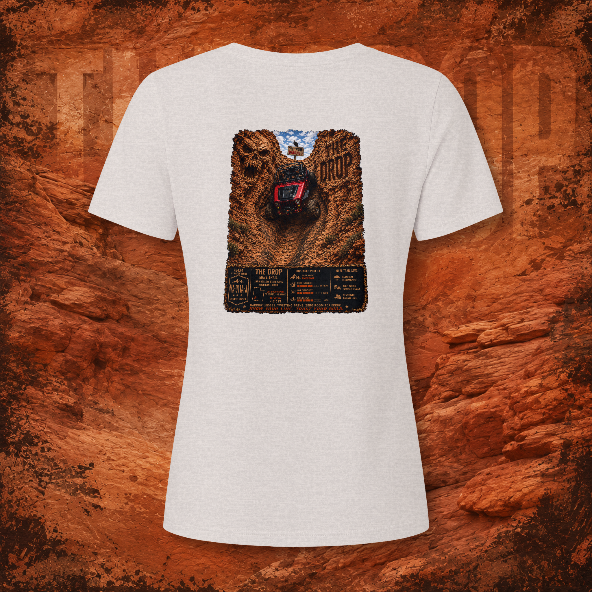 RB4x4 The Drop – The Maze | Sand Hollow Utah Women’s V-Neck