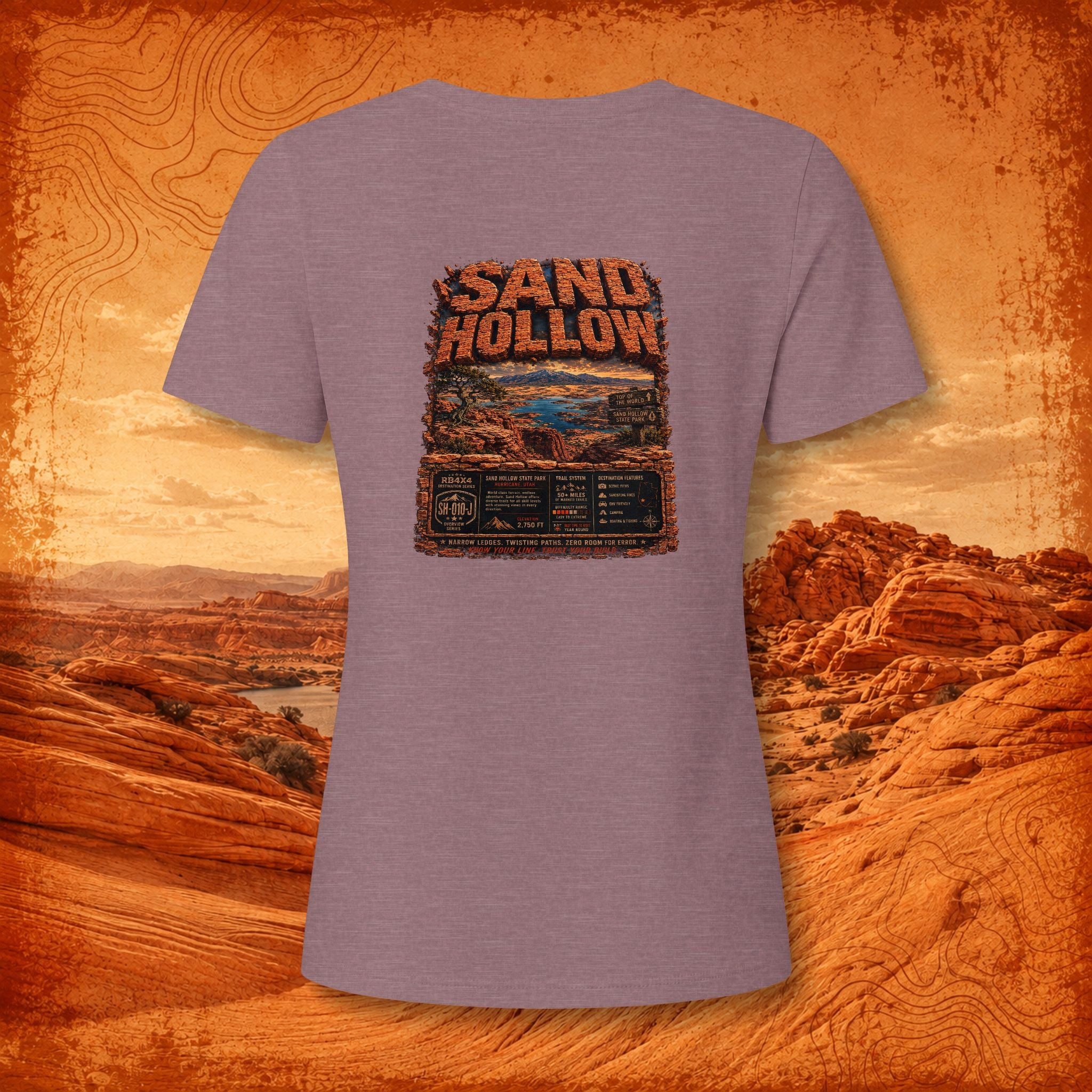 RB4x4 Sand Hollow Utah Women's V-Neck