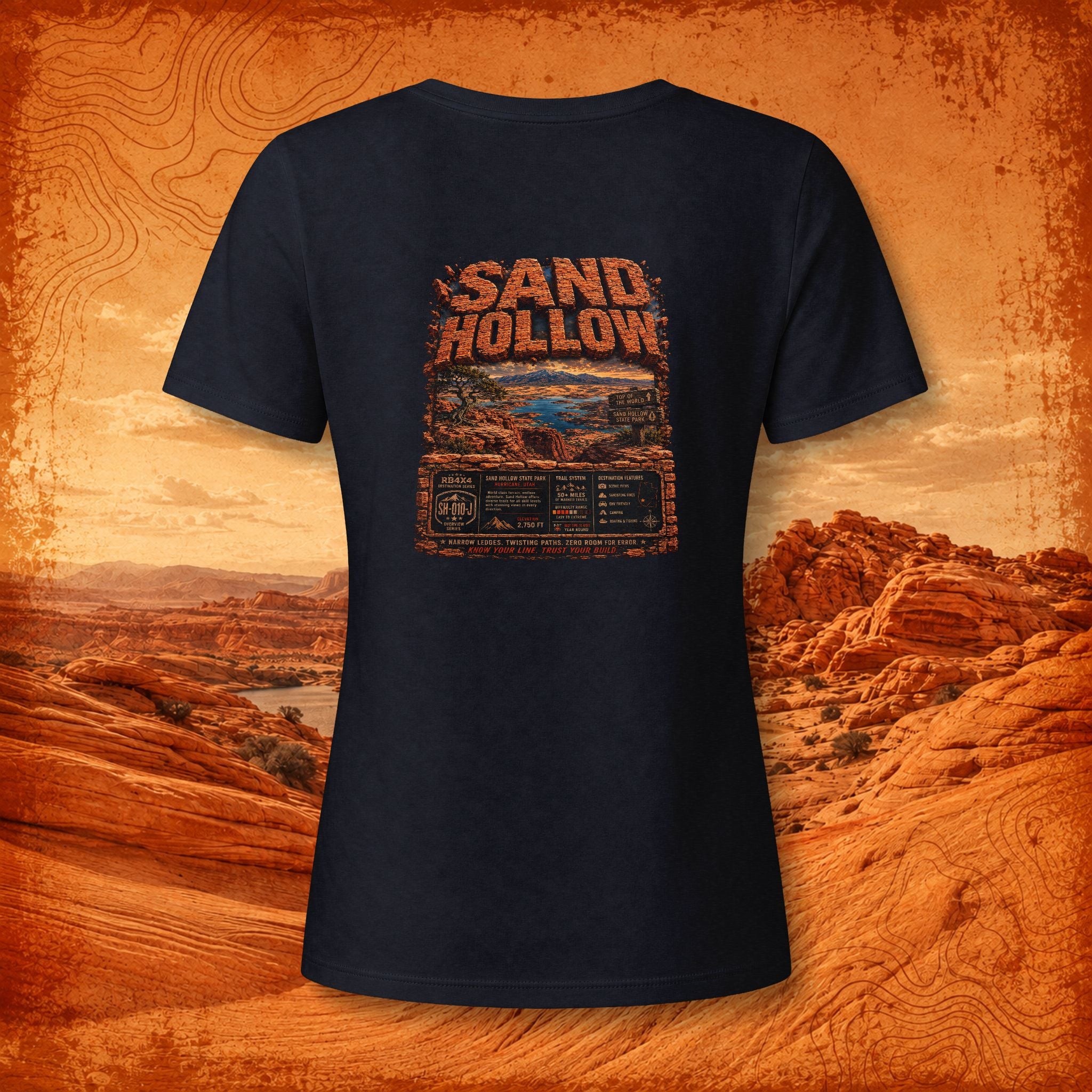 RB4x4 Sand Hollow Utah Women's V-Neck