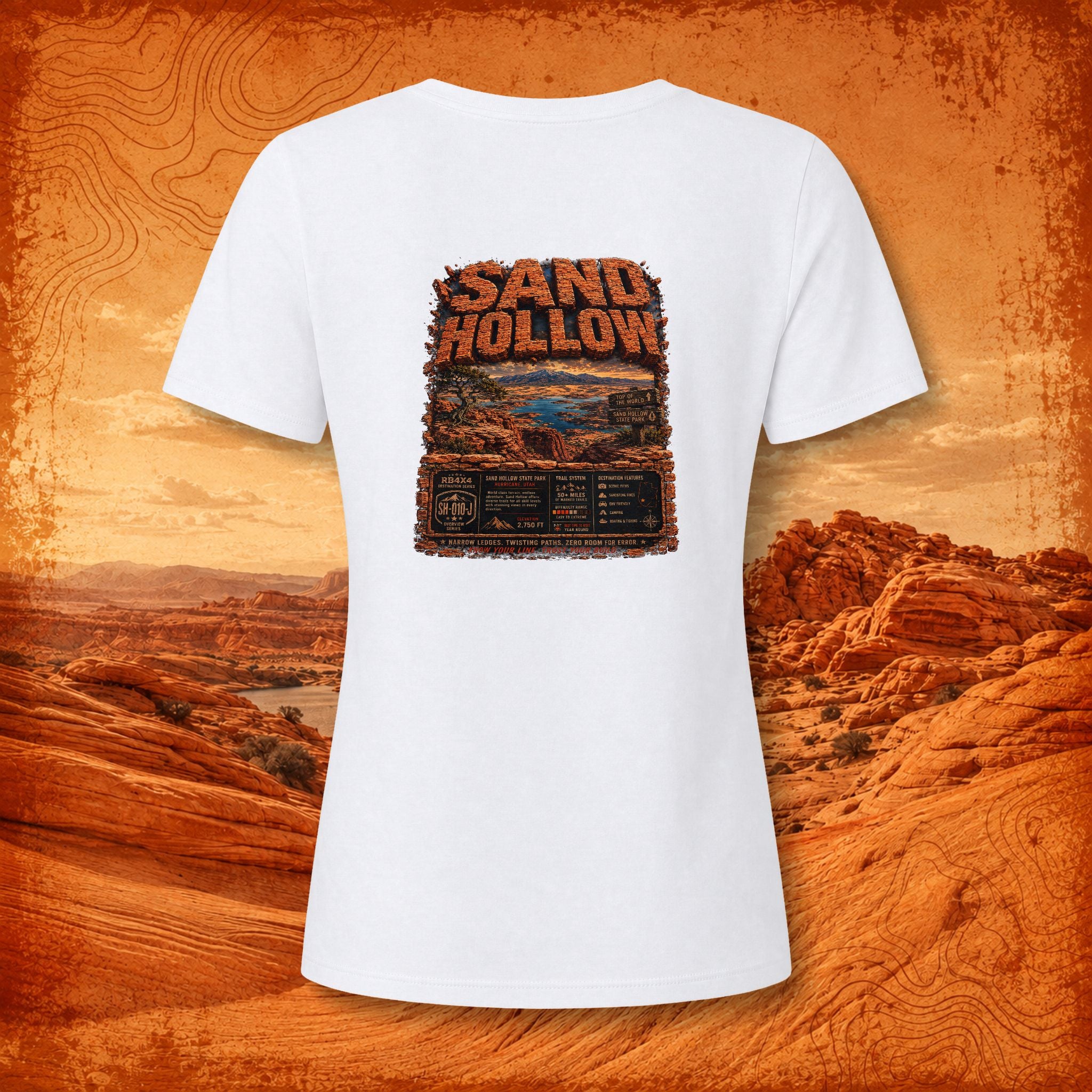 RB4x4 Sand Hollow Utah Women's V-Neck